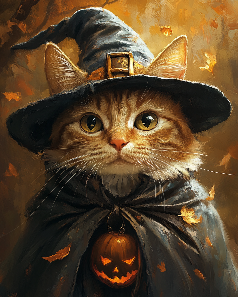 Halloween Witch Tabby