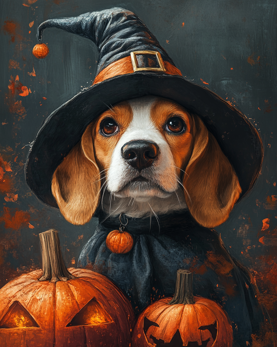 Halloween Witch Beagle