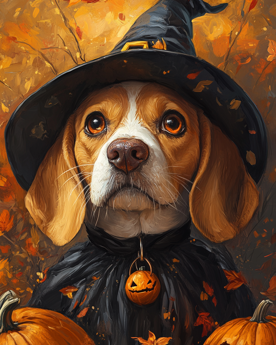 Halloween Witch Beagle