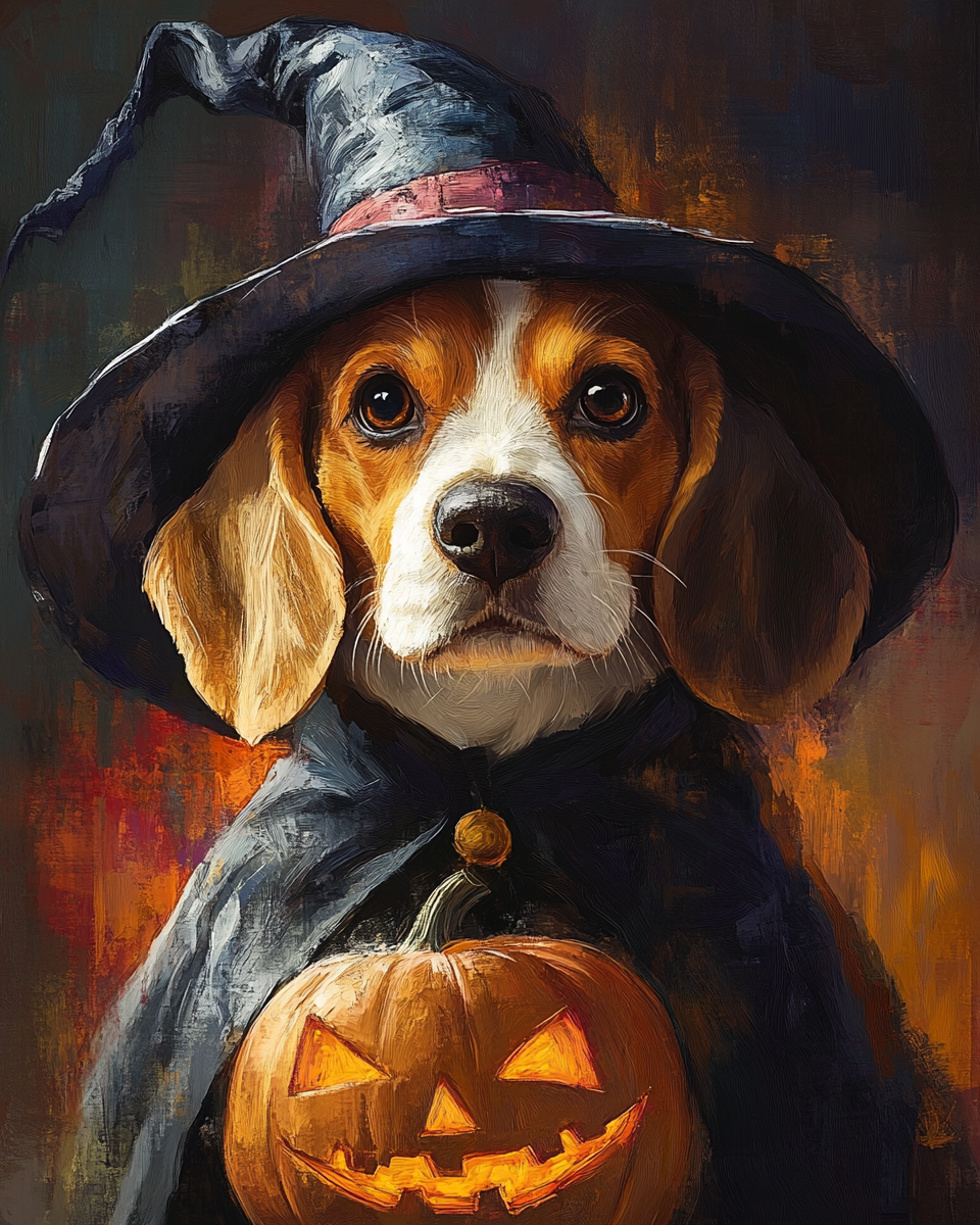 Halloween Witch Beagle