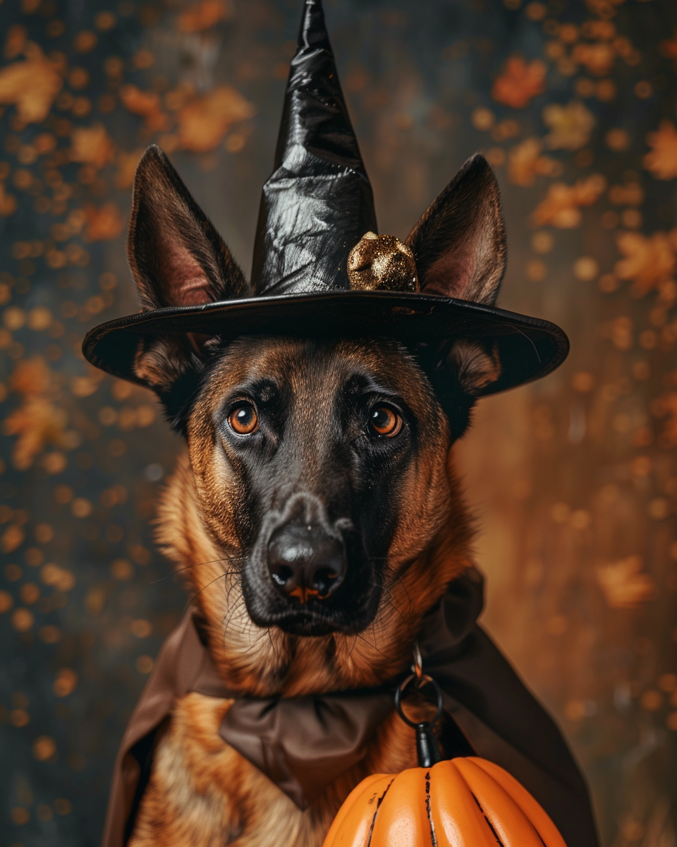 Halloween Witch Belgian Malinois