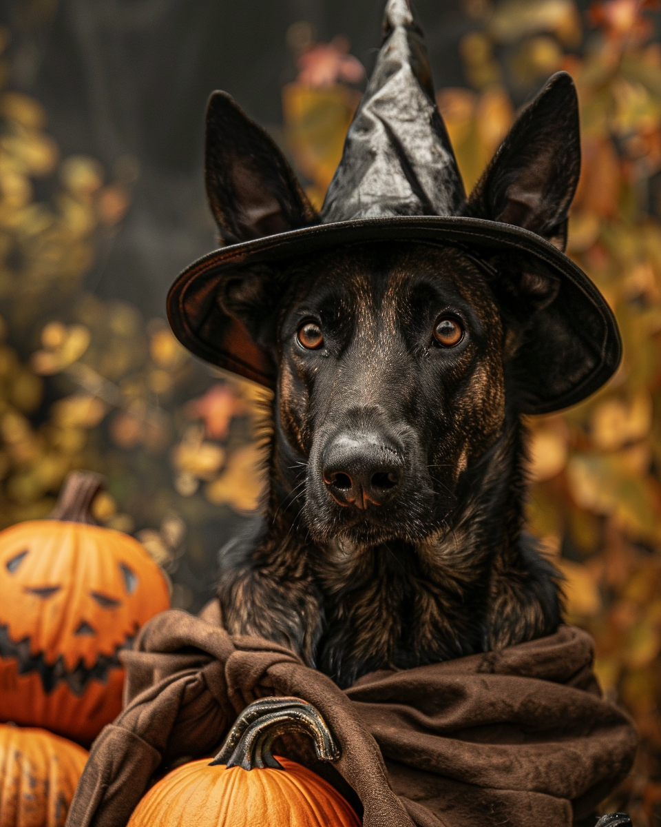 Halloween Witch Belgian Malinois