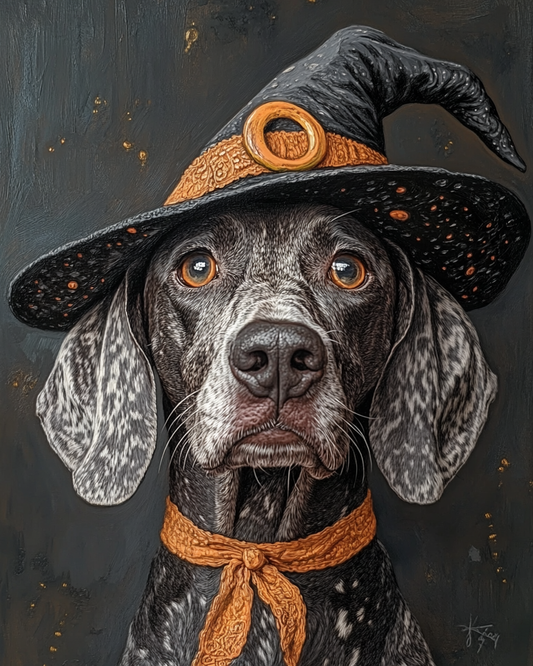 Halloween Witch German Shorthair Pointer