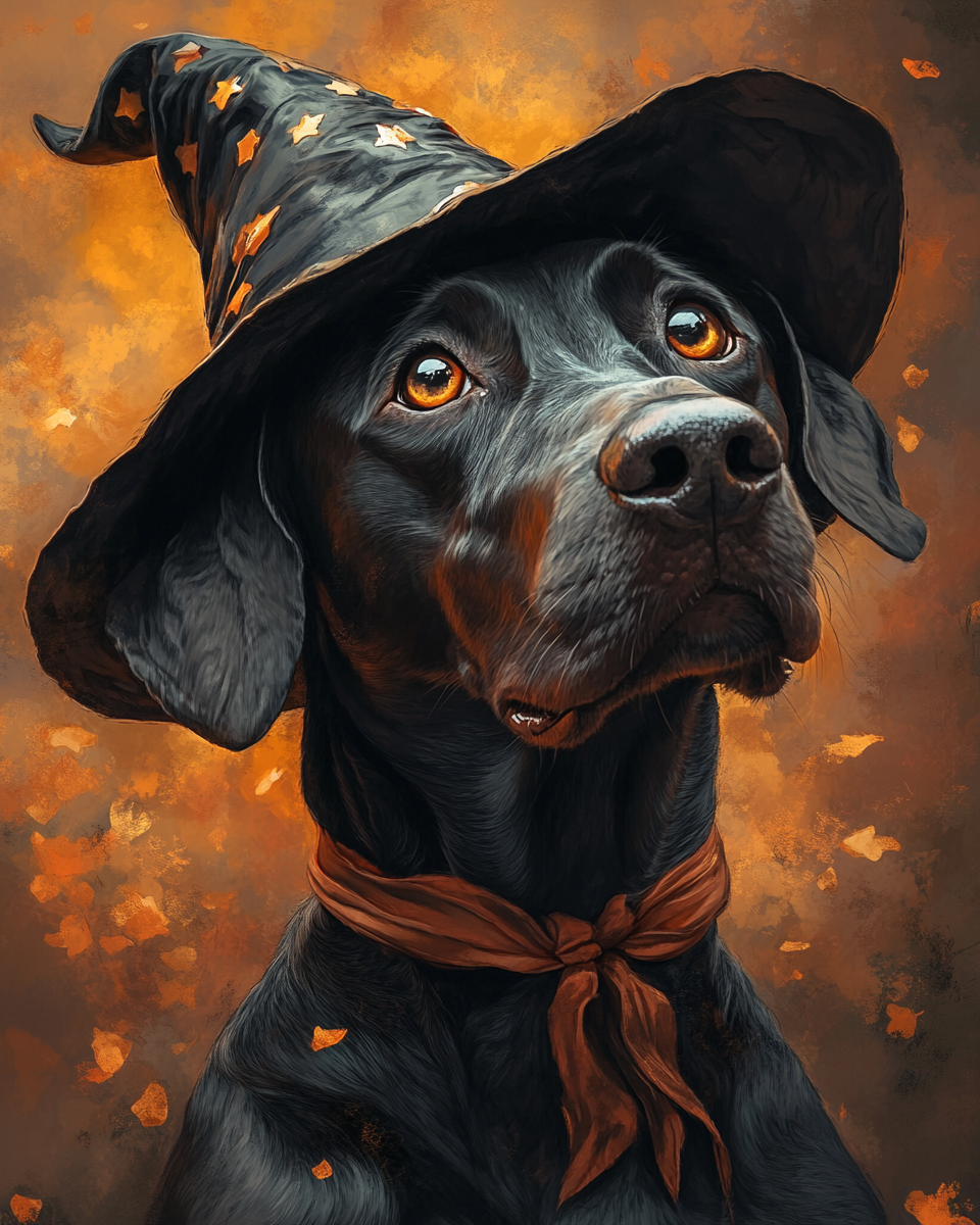 Halloween Witch German Shorthair Pointer