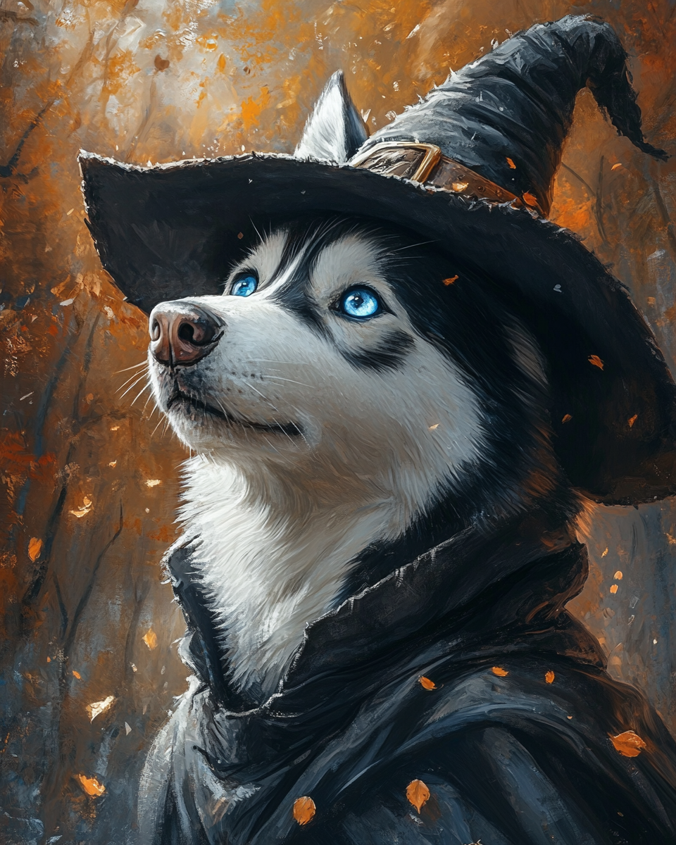 Halloween Witch Husky