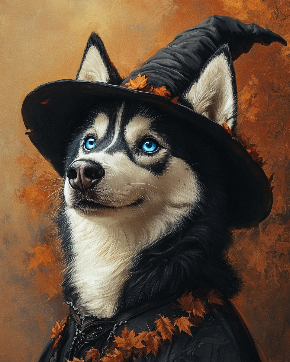 Halloween Witch Husky