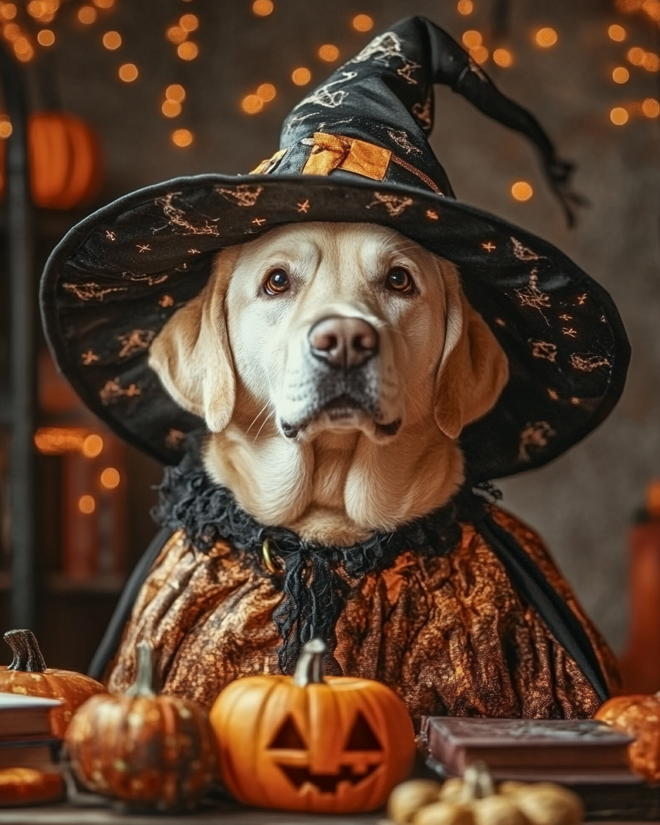 Halloween Witch Labrador Retriever