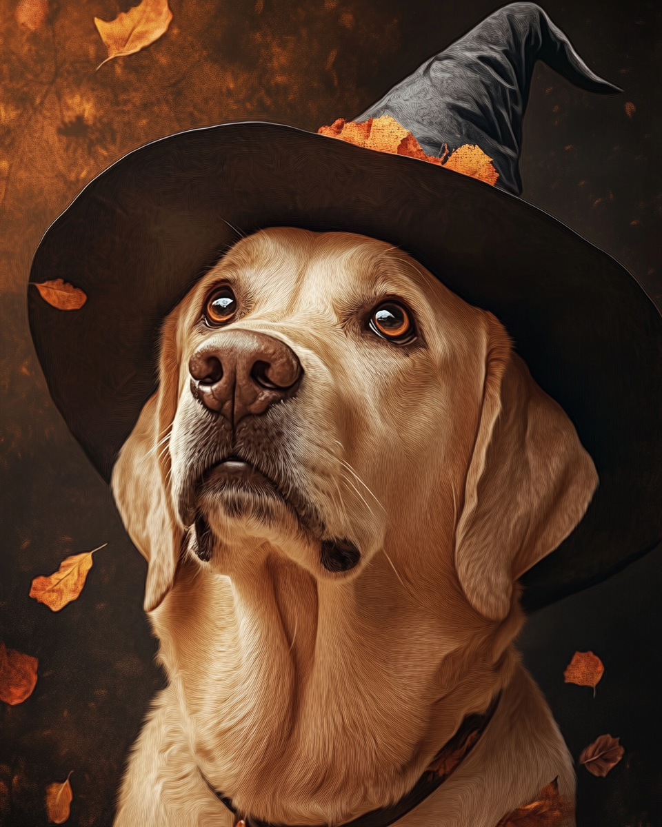 Halloween Witch Labrador Retriever