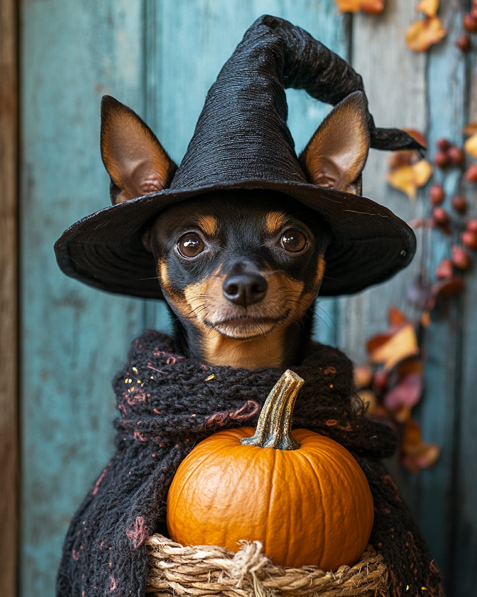 Halloween Witch Miniature Pinscher