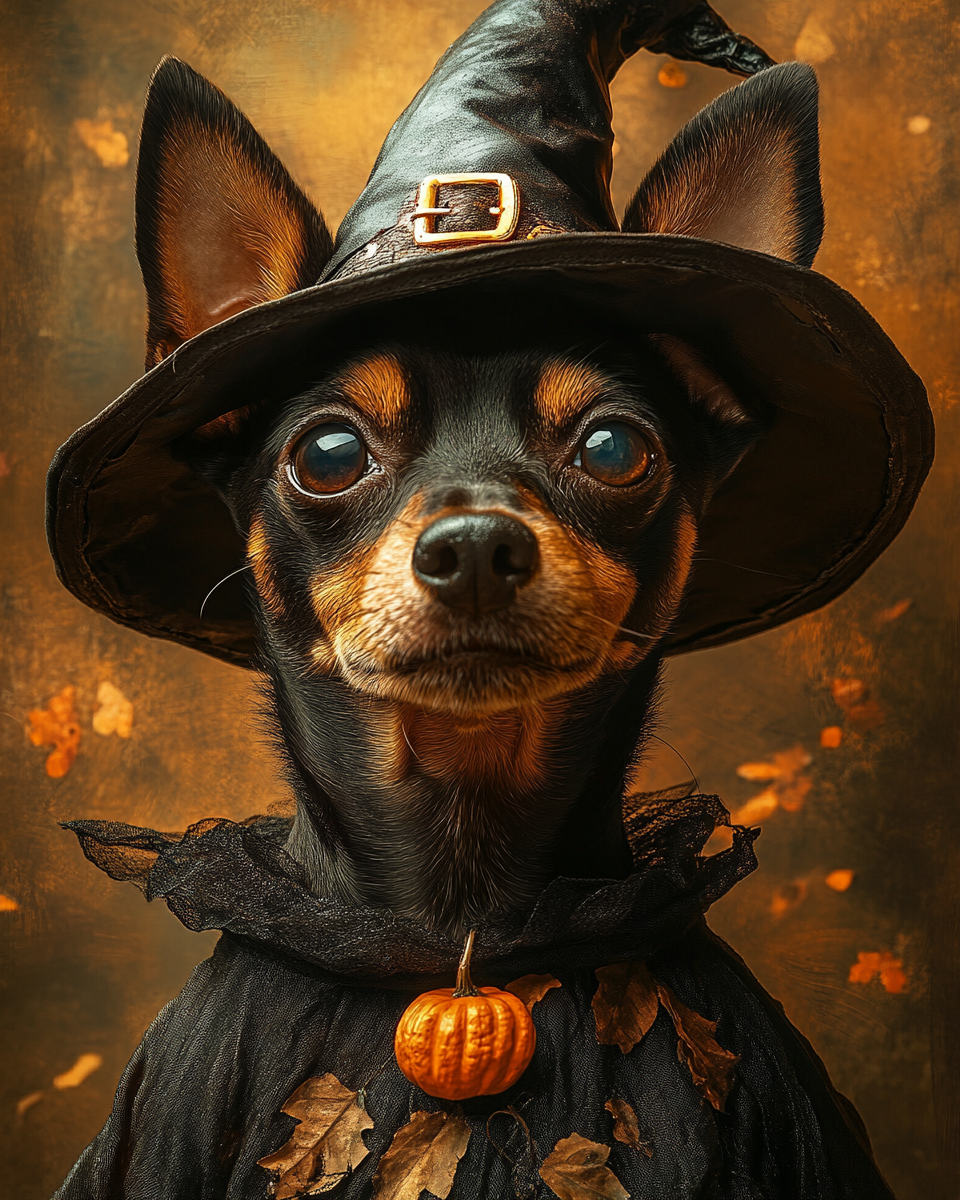 Halloween Witch Miniature Pinscher