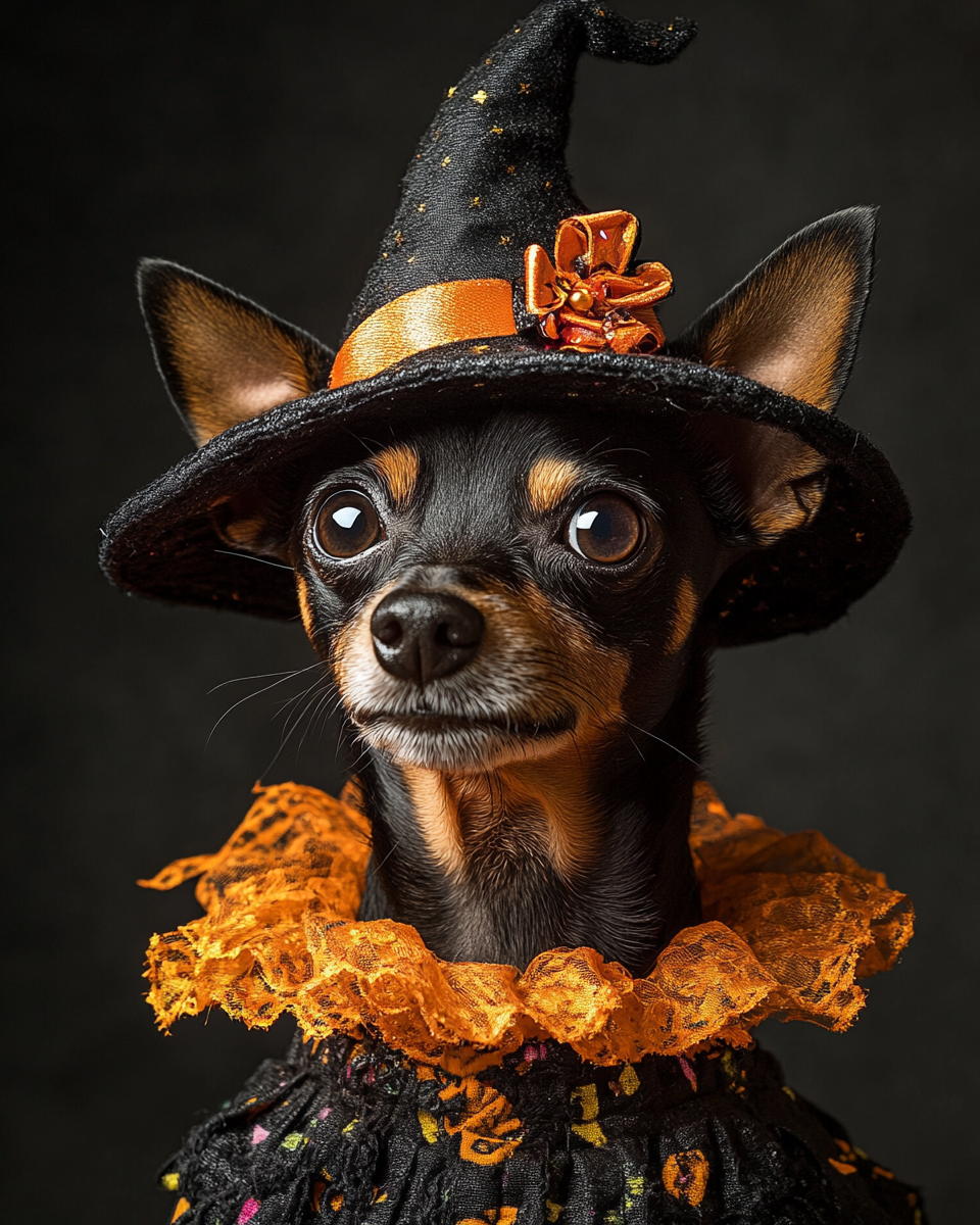 Halloween Witch Miniature Pinscher