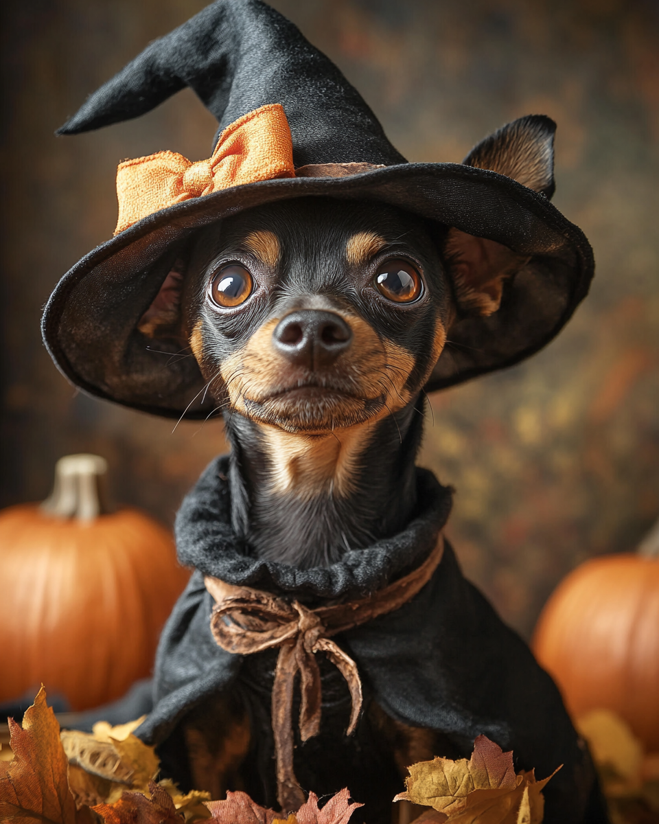 Halloween Witch Miniature Pinscher