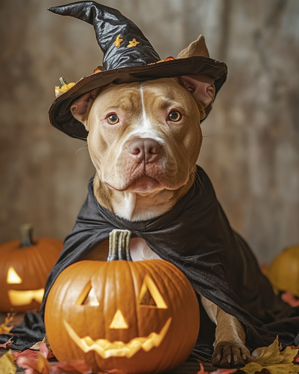 Halloween Witch Pitbull