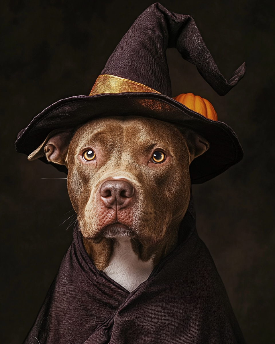 Halloween Witch Pitbull