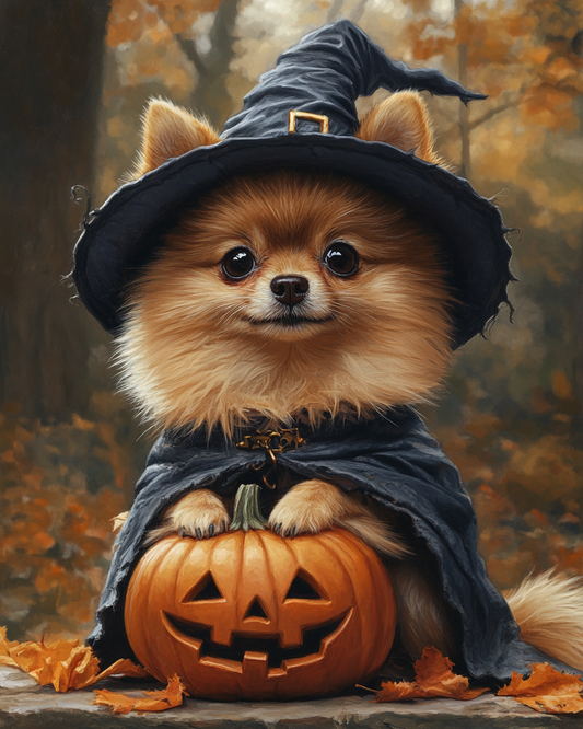 Halloween Witch Pomeranian