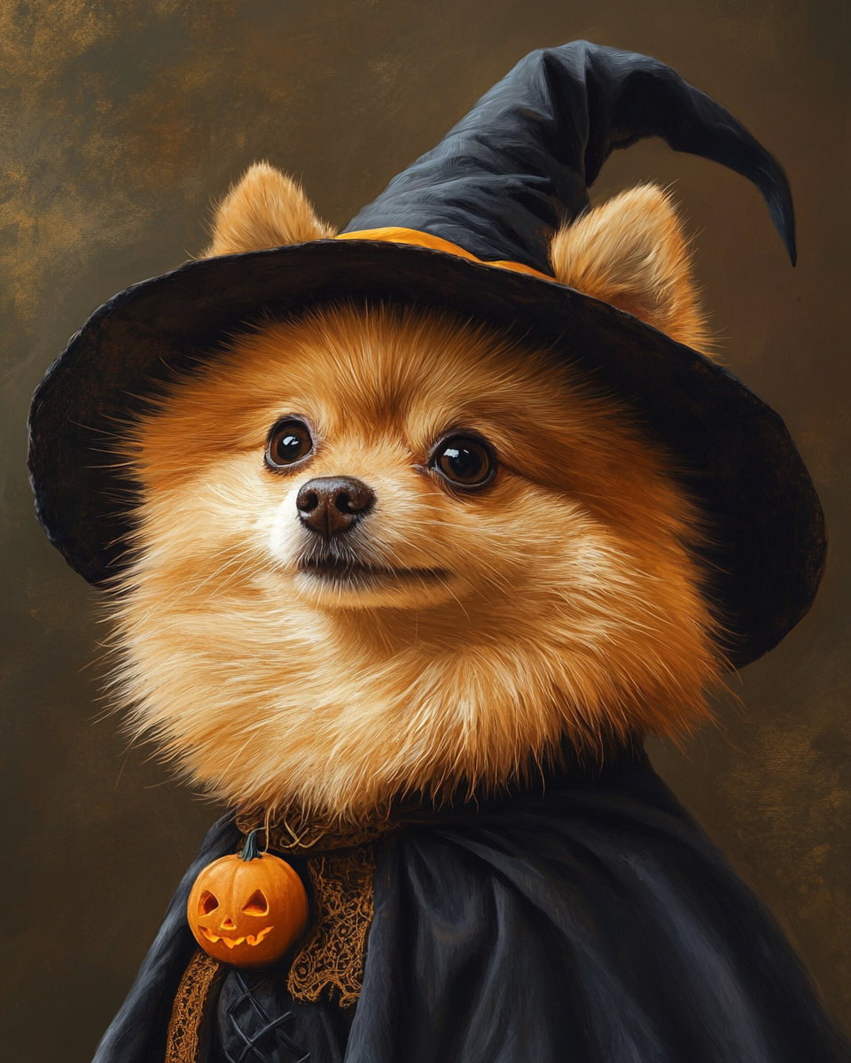 Halloween Witch Pomeranian