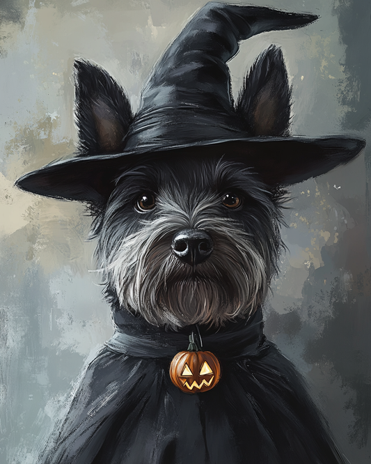 Halloween Witch Scottish Terrier