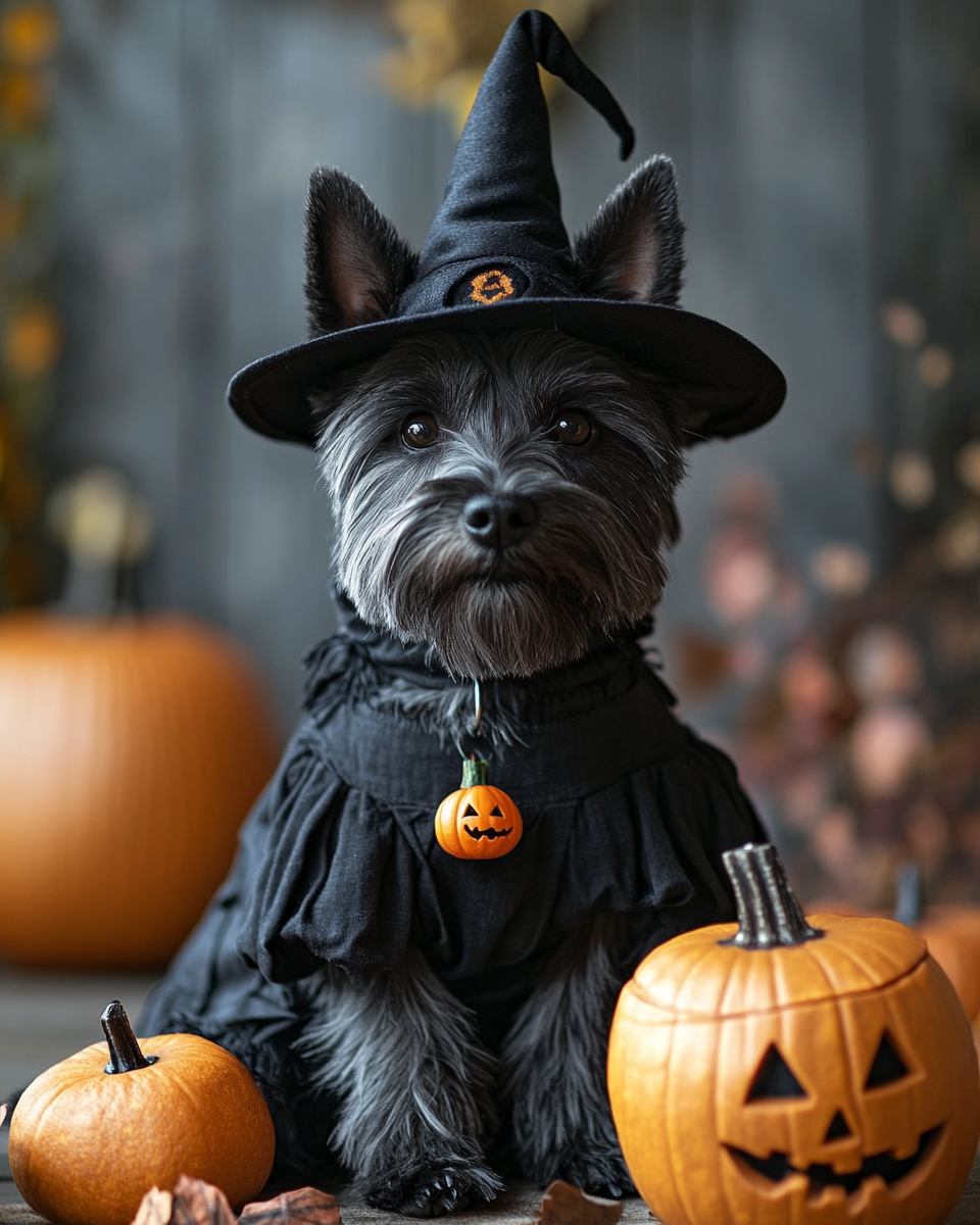 Halloween Witch Scottish Terrier