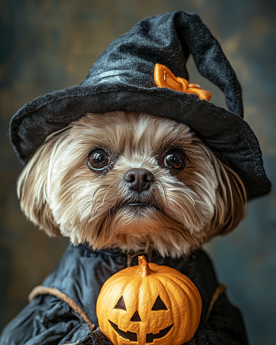 Halloween Witch Shih Tzu