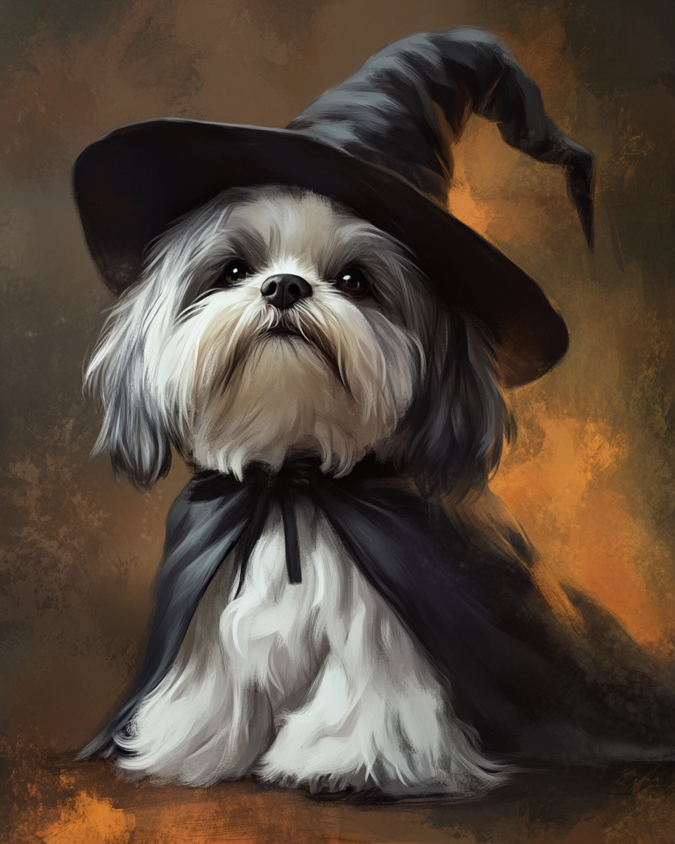 Halloween Witch Shih Tzu