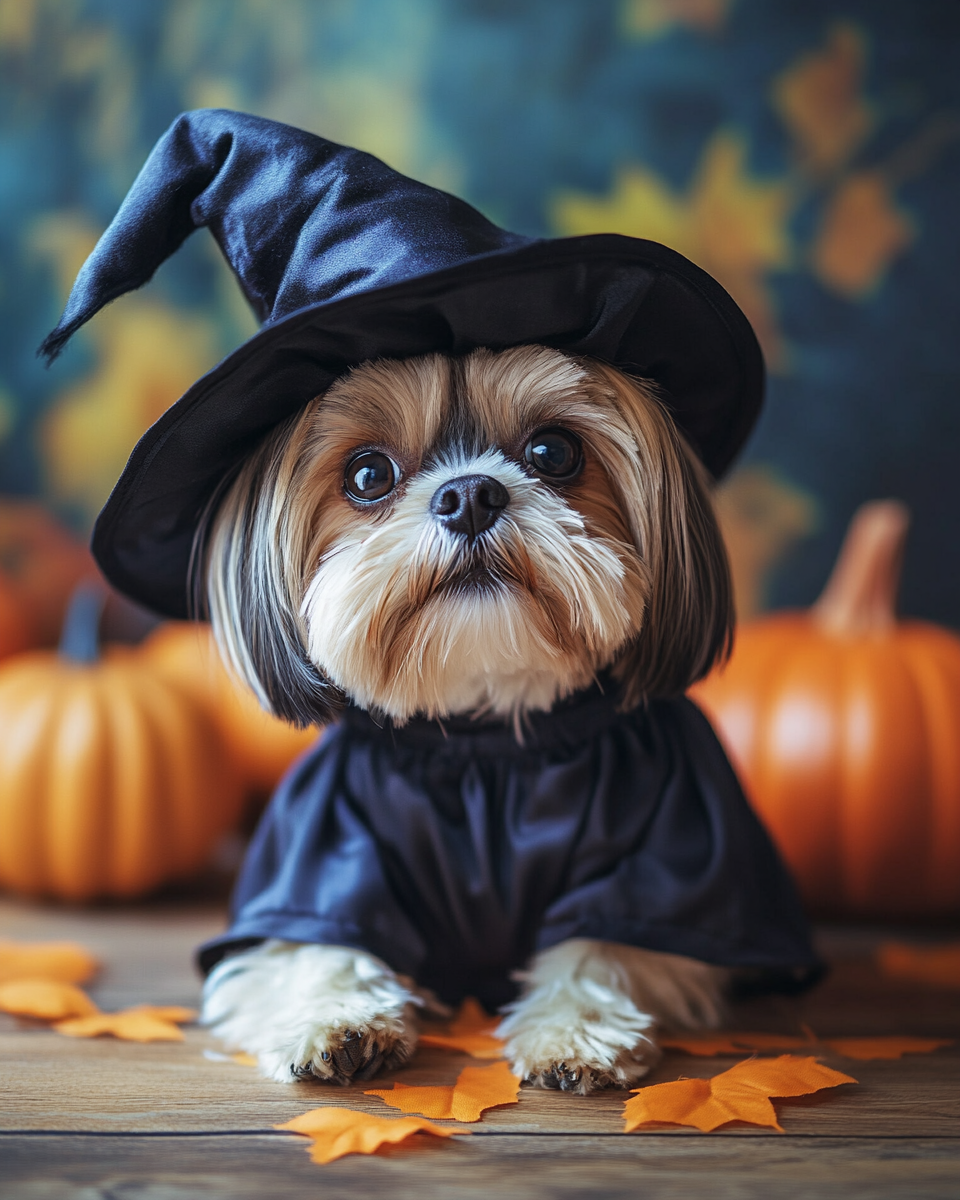 Halloween Witch Shih Tzu