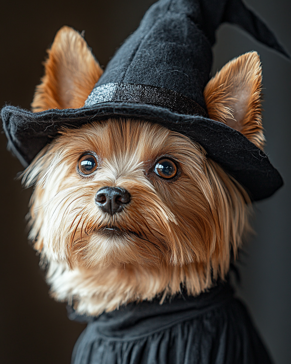 Halloween Witch Yorkshire Terrier