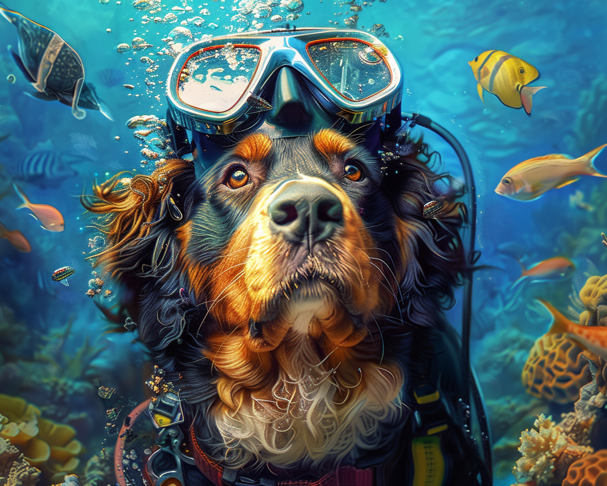 Scuba Bernese Mountain Dog