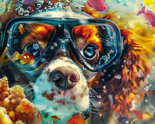 Scuba King Charles Spaniel